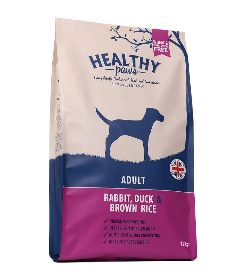 Healthy Paws Naturaalne, täisväärtuslik ja tasakaalustatud toit koerale Jänese- ja pardilihaga, 12 kg - image 1 of 1