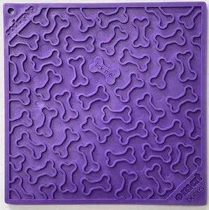 Lick mat, made from durable material - Bones Purple, L - image 1 of 4