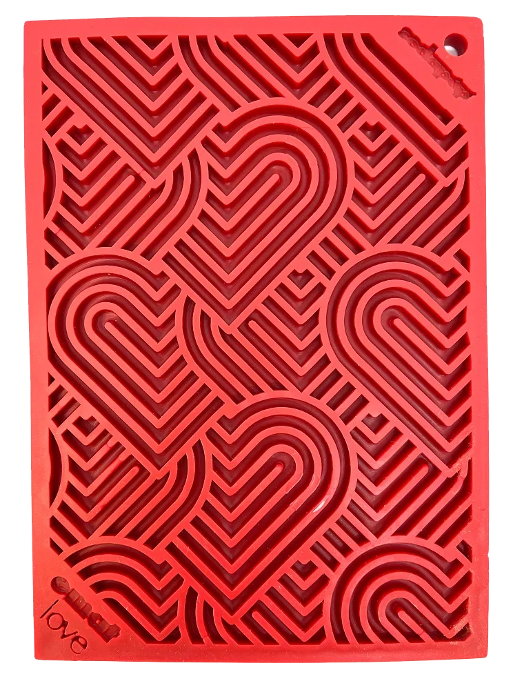 Lick mat, made from durable material - Love S, Red - image 1 of 4