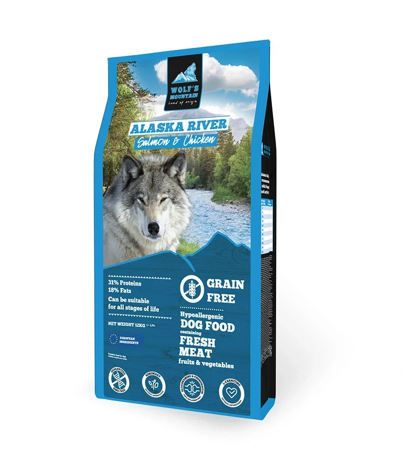 Grain-free, high-meat complete dry food for dogs - Alaskan River Salmon and Chicken, 12 kg - image 1 of 1